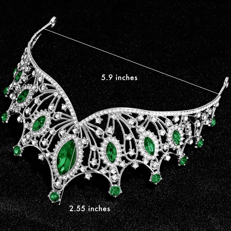 TAROSE Crowns for Women, Queen Crystal Gold Silver Tiaras with White Rhinestone and Combs, Goddess Crown for Wedding Bride Birthday Princess Bridal Shower Hair Accessories for Women - Image 2